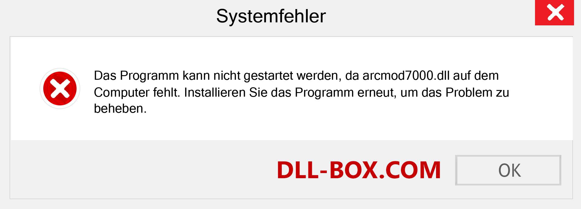 arcmod7000.dll-Datei fehlt?. Download für Windows 7, 8, 10 - Fix arcmod7000 dll Missing Error unter Windows, Fotos, Bildern