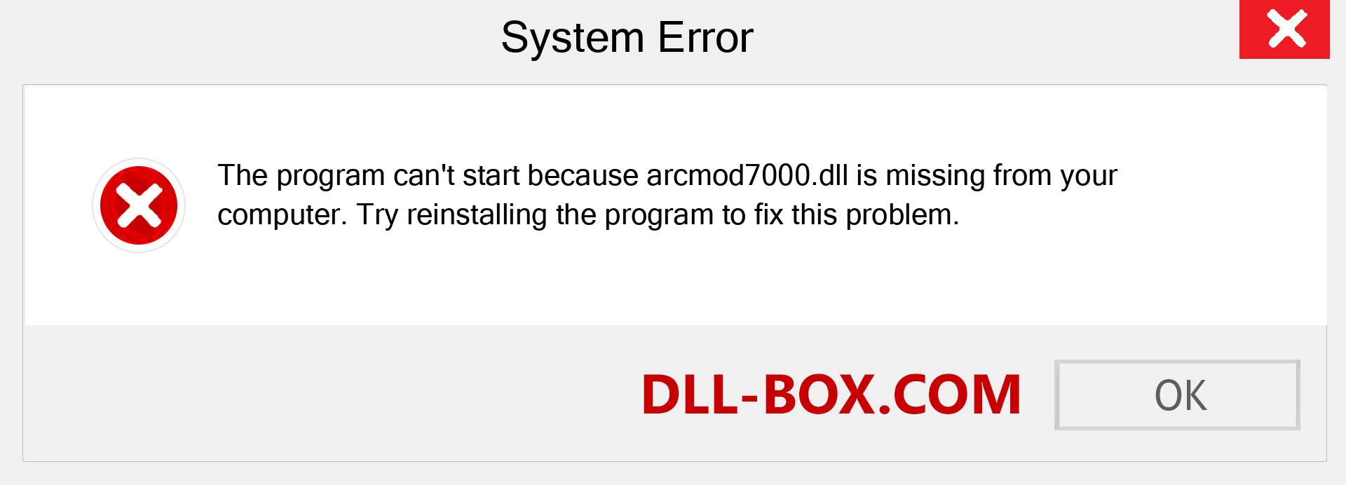  arcmod7000.dll file is missing?. Download for Windows 7, 8, 10 - Fix  arcmod7000 dll Missing Error on Windows, photos, images